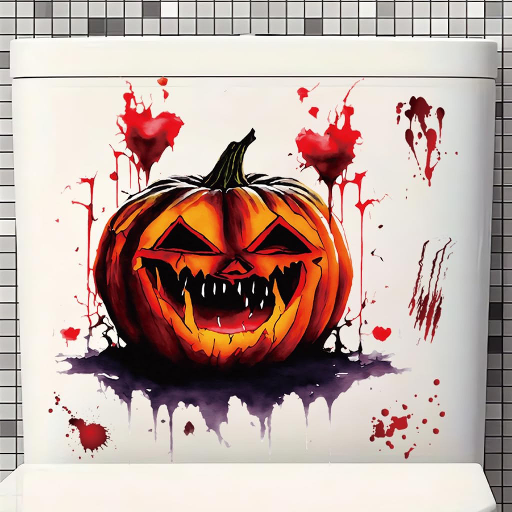 Amazon.com: Halloween Toilet Seat Sticker 3D Pumpkin Pattern